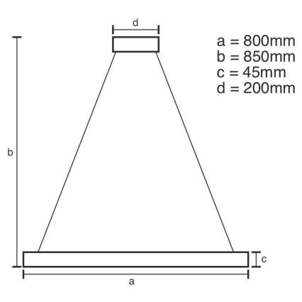 LED Stmívatelný lustr na lanku LED/100W/230V 3000-6500K + dálkové ovládání