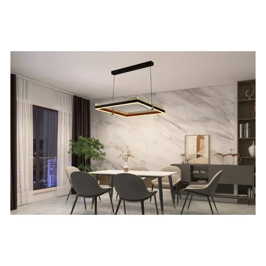 LED Stmívatelný lustr na lanku LED/100W/230V 3000-6500K + dálkové ovládání