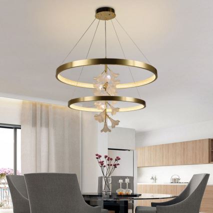 LED Stmívatelný lustr na lanku LED/100W/230V 3000-6500K + dálkové ovládání