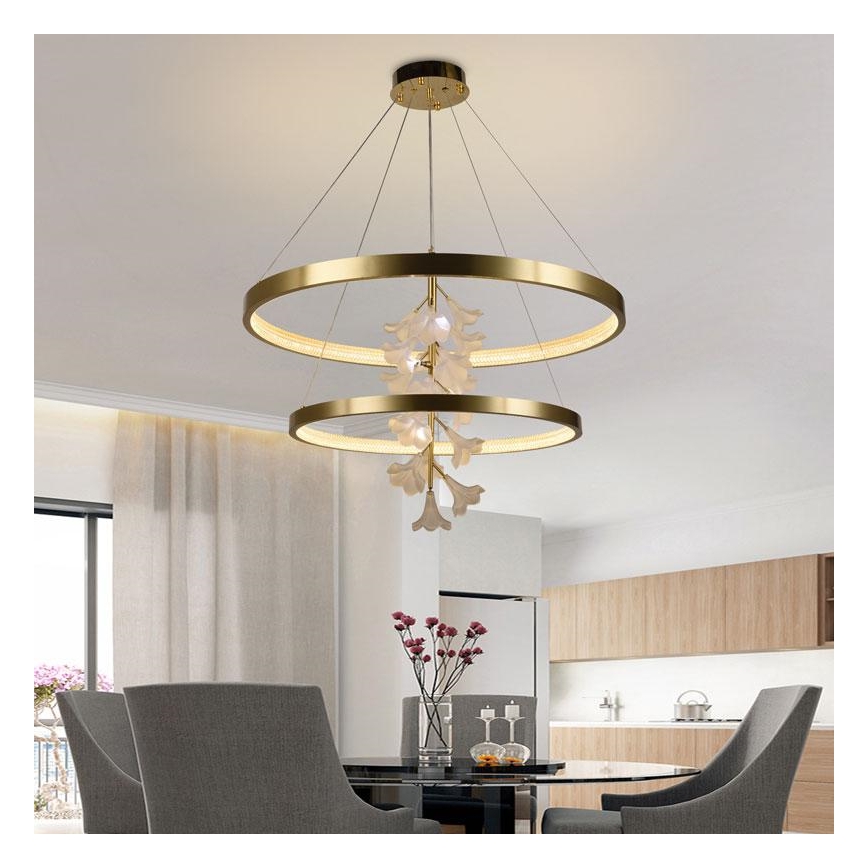 LED Stmívatelný lustr na lanku LED/100W/230V 3000-6500K + dálkové ovládání