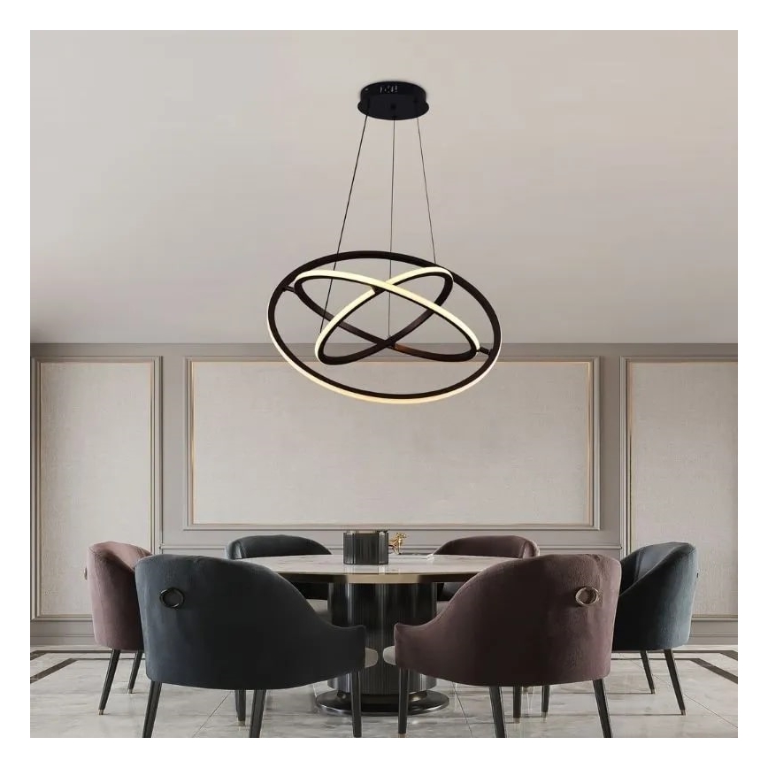 LED Stmívatelný lustr na lanku LED/105W/230V 3000-6500K + dálkové ovládání