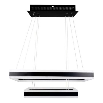 LED Stmívatelný lustr na lanku LED/113W/230V 3000K černá
