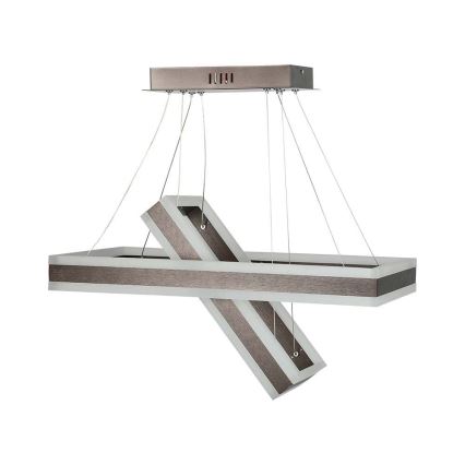 LED Stmívatelný lustr na lanku LED/113W/230V 3000K hnědá