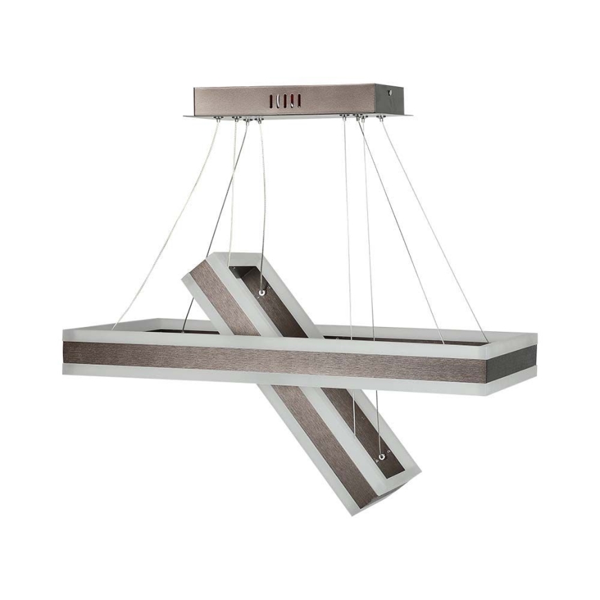 LED Stmívatelný lustr na lanku LED/113W/230V 3000K hnědá