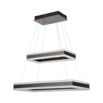 LED Stmívatelný lustr na lanku LED/113W/230V 3000K hnědá
