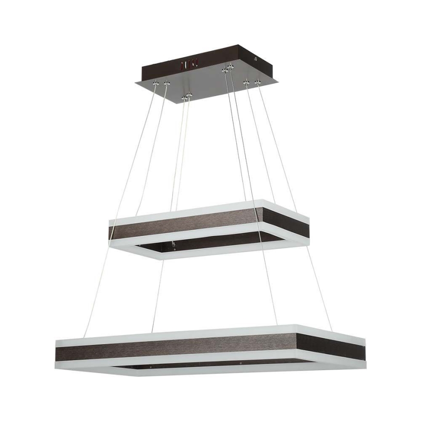 LED Stmívatelný lustr na lanku LED/113W/230V 3000K hnědá