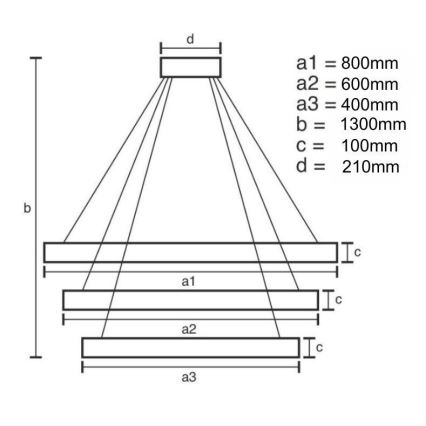 LED Stmívatelný křišťálový lustr na lanku LED/115W/230V 3000-6500K chrom/zlatá + dálkové ovládání