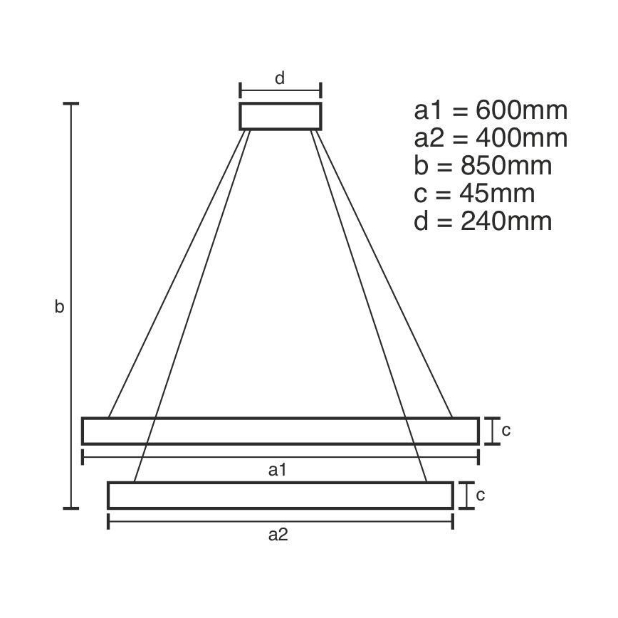 LED Stmívatelný lustr na lanku LED/120W/230V 3000-6500K + dálkové ovládání