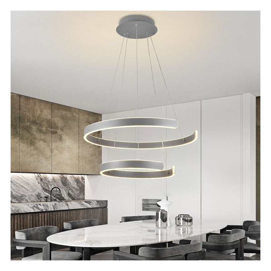 LED Stmívatelný lustr na lanku LED/120W/230V 3000-6500K + dálkové ovládání