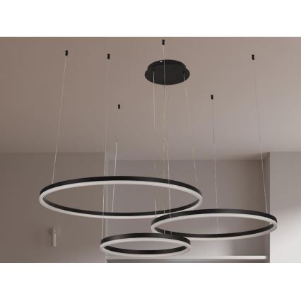 LED Stmívatelný lustr na lanku LED/125W/230V 3000-6500K pr. 80 cm + dálkové ovládání