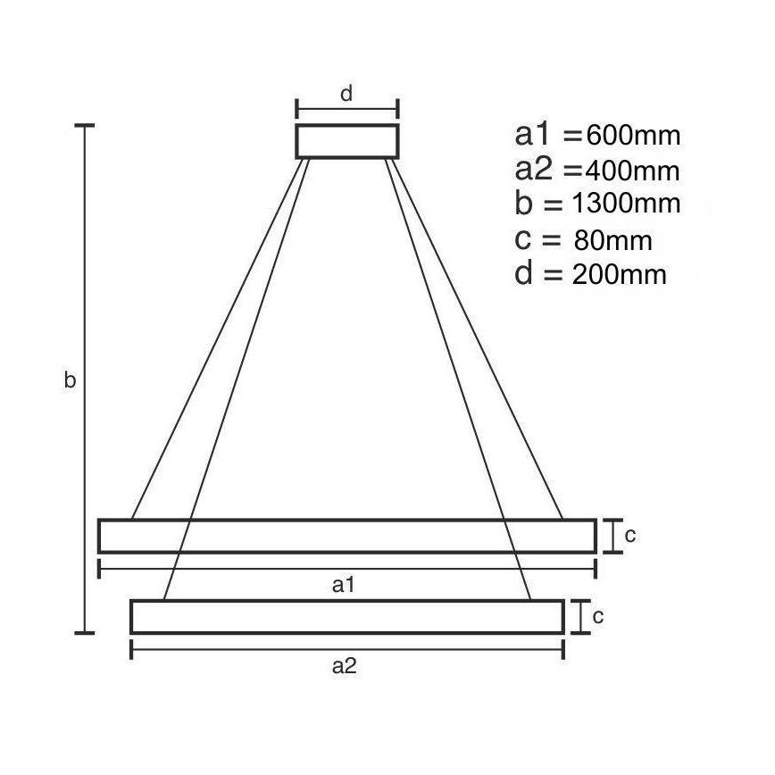 LED Stmívatelný lustr na lanku LED/140W/230V 3000-6500K + dálkové ovládání