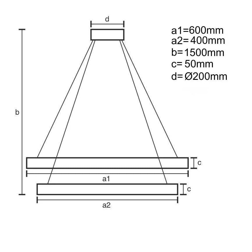 LED Stmívatelný lustr na lanku LED/140W/230V 3000-6500K + dálkové ovládání