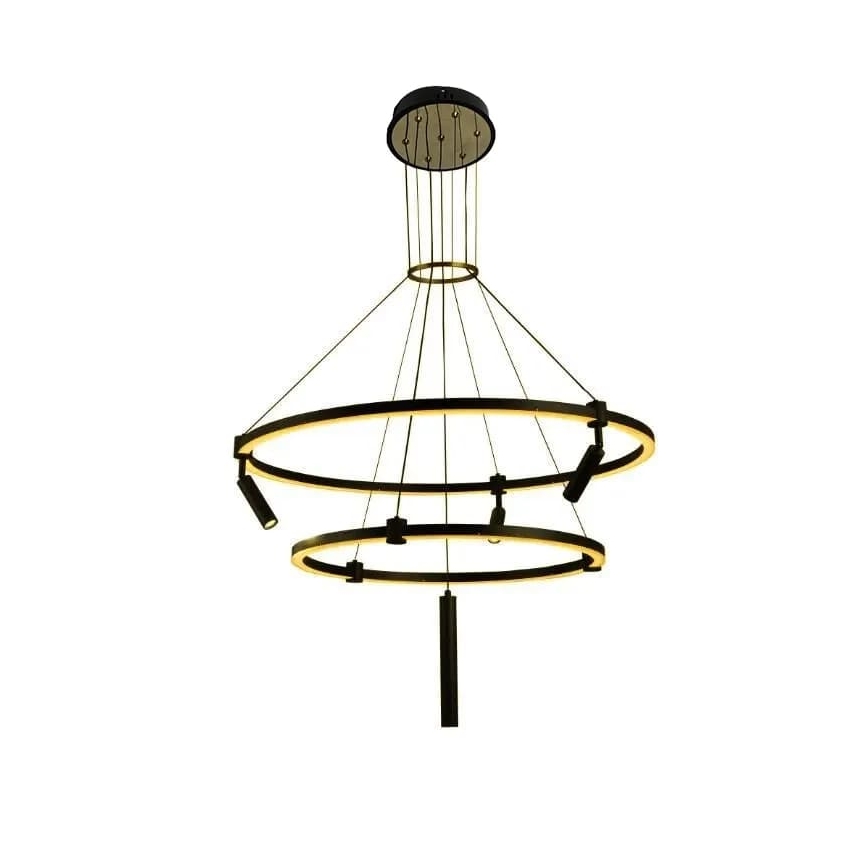 LED Stmívatelný lustr na lanku LED/140W/230V 3000-6500K + dálkové ovládání