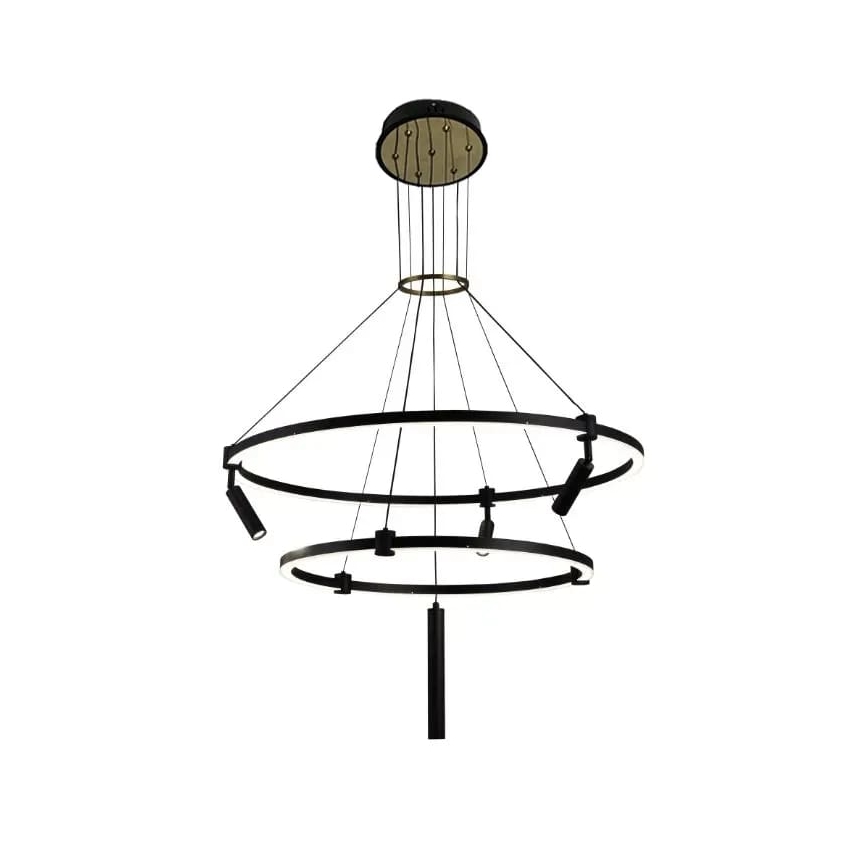 LED Stmívatelný lustr na lanku LED/140W/230V 3000-6500K + dálkové ovládání