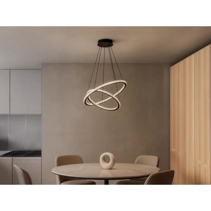 LED Stmívatelný lustr na lanku LED/150W/230V 3000-6500K + dálkové ovládání