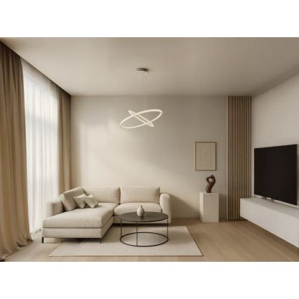 LED Stmívatelný lustr na lanku LED/150W/230V 3000-6500K + dálkové ovládání