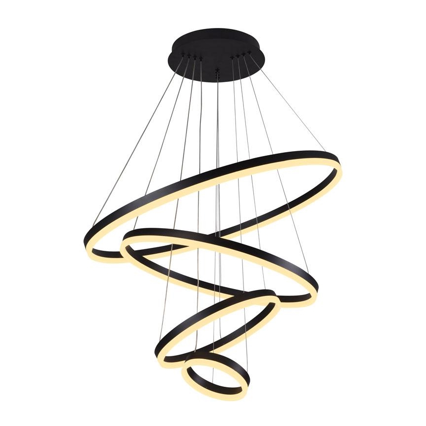 LED Stmívatelný lustr na lanku LED/165W/230V 3000-6500K pr. 80 cm + dálkové ovládání