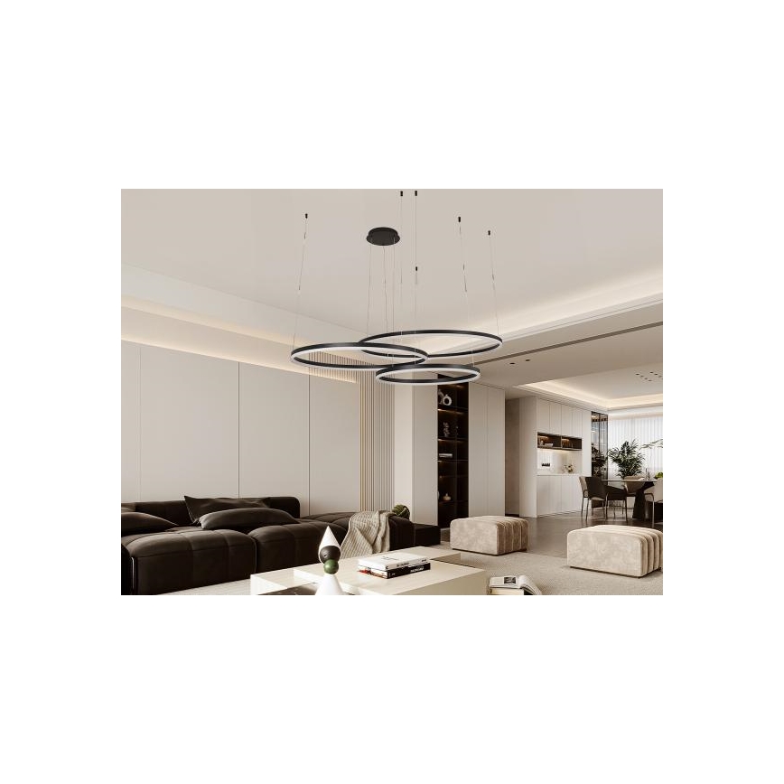 LED Stmívatelný lustr na lanku LED/170W/230V 3000-6500K + dálkové ovládání