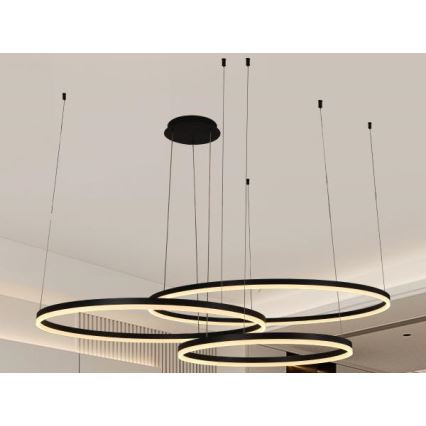 LED Stmívatelný lustr na lanku LED/170W/230V 3000-6500K + dálkové ovládání