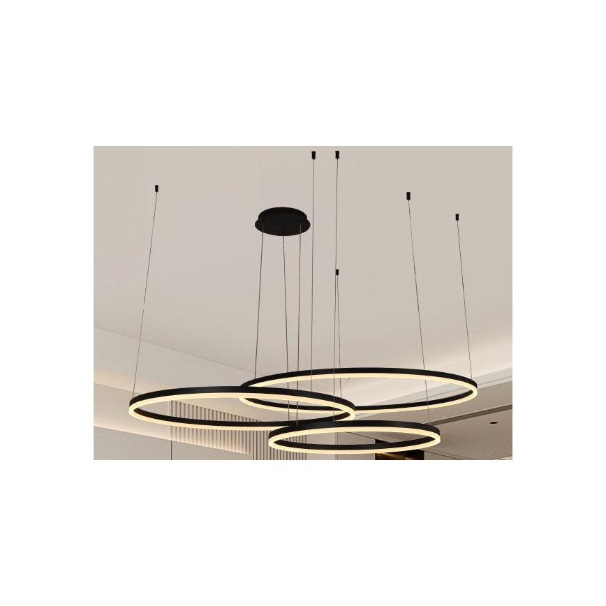 LED Stmívatelný lustr na lanku LED/170W/230V 3000-6500K + dálkové ovládání