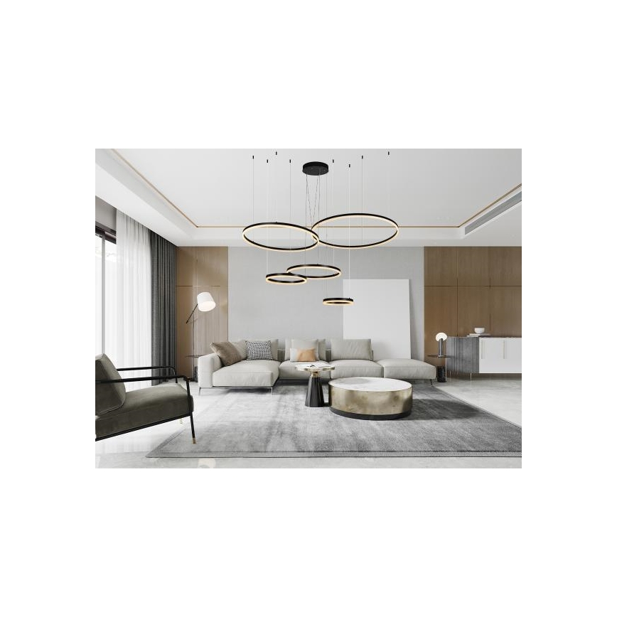 LED Stmívatelný lustr na lanku LED/220W/230V 3000-6500K pr. 100 cm + dálkové ovládání