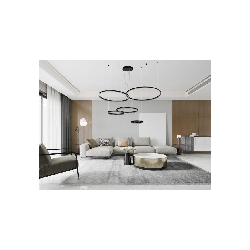 LED Stmívatelný lustr na lanku LED/220W/230V 3000-6500K pr. 100 cm + dálkové ovládání