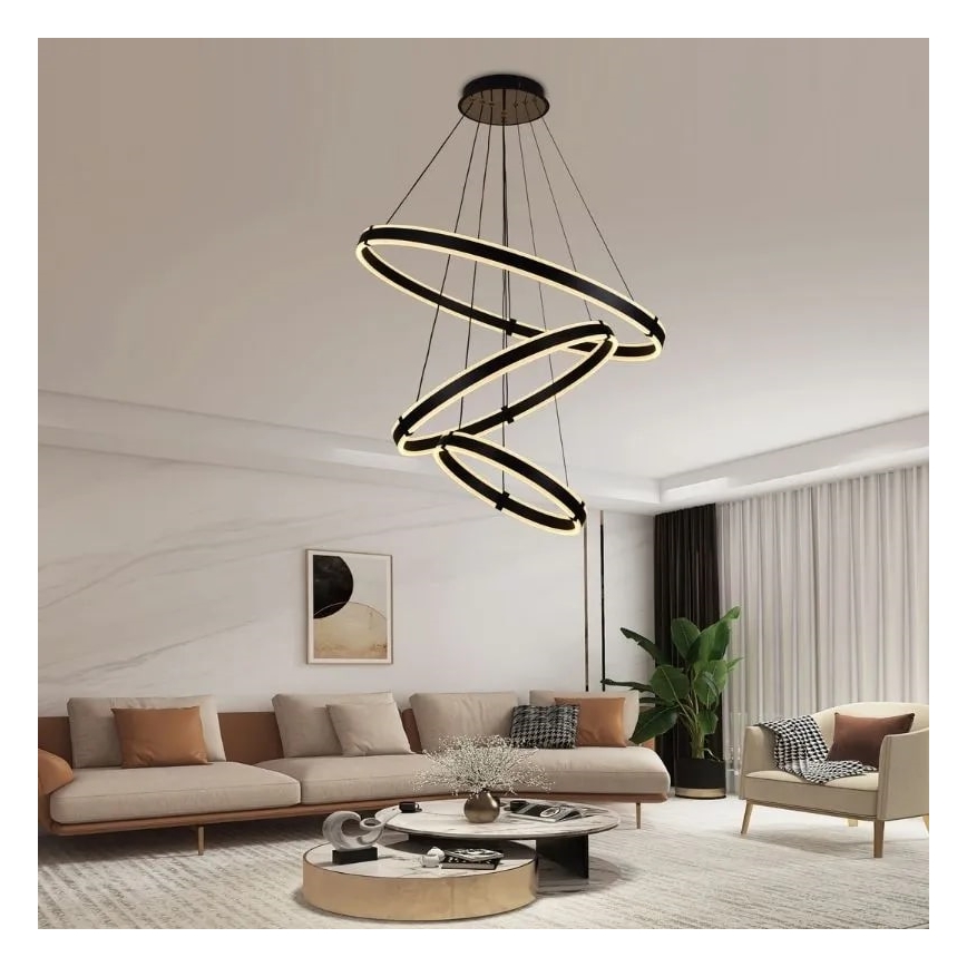 LED Stmívatelný lustr na lanku LED/250W/230V 3000-6500K + dálkové ovládání
