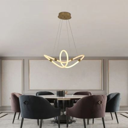 LED Stmívatelný lustr na lanku LED/25W/230V 3000-6500K + dálkové ovládání
