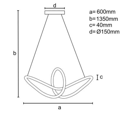 LED Stmívatelný lustr na lanku LED/25W/230V 3000-6500K + dálkové ovládání