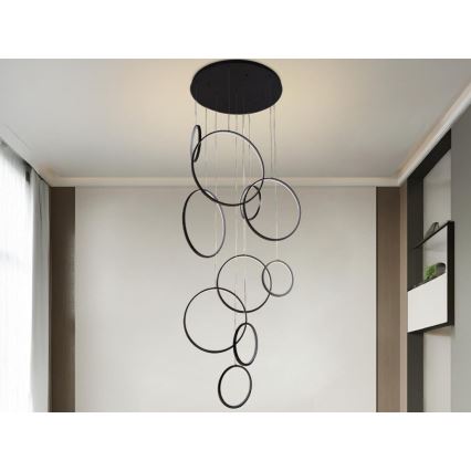 LED Stmívatelný lustr na lanku LED/290W/230V 3000-6500K pr. 60 cm + dálkové ovládání
