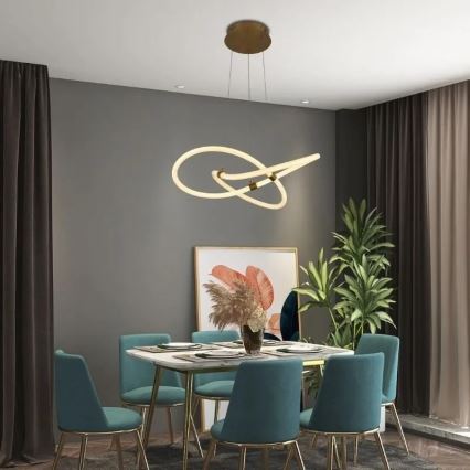 LED Stmívatelný lustr na lanku LED/30W/230V 3000-6500K pr. 49,9 cm + dálkové ovládání