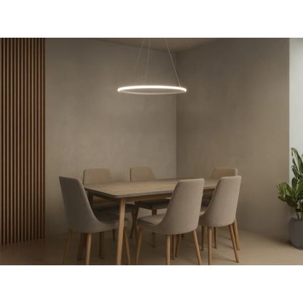LED Stmívatelný lustr na lanku LED/32W/230V 3000-6500K pr. 60 cm + dálkové ovládání