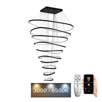 LED Stmívatelný lustr na lanku LED/370W/230V 3000-6500K pr. 100 cm + dálkové ovládání