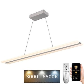 LED Stmívatelný lustr na lanku LED/40W/230V 3000-6500K bílá + dálkové ovládání