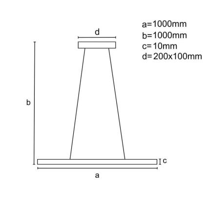 LED Stmívatelný lustr na lanku LED/40W/230V 3000-6500K bílá + dálkové ovládání