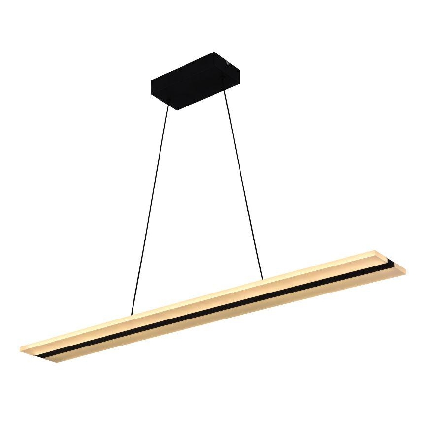 LED Stmívatelný lustr na lanku LED/40W/230V 3000-6500K černá + dálkové ovládání