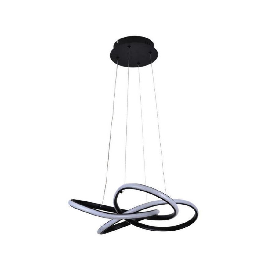 LED Stmívatelný lustr na lanku LED/40W/230V 3000-6500K pr. 48 cm černá + dálkové ovládání