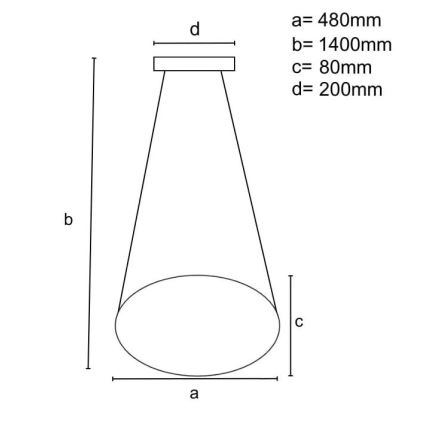 LED Stmívatelný lustr na lanku LED/40W/230V 3000-6500K černá + dálkové ovládání