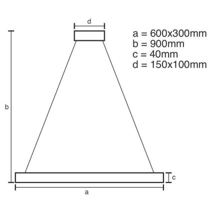 LED Stmívatelný lustr na lanku LED/40W/230V 3000-6500K + dálkové ovládání