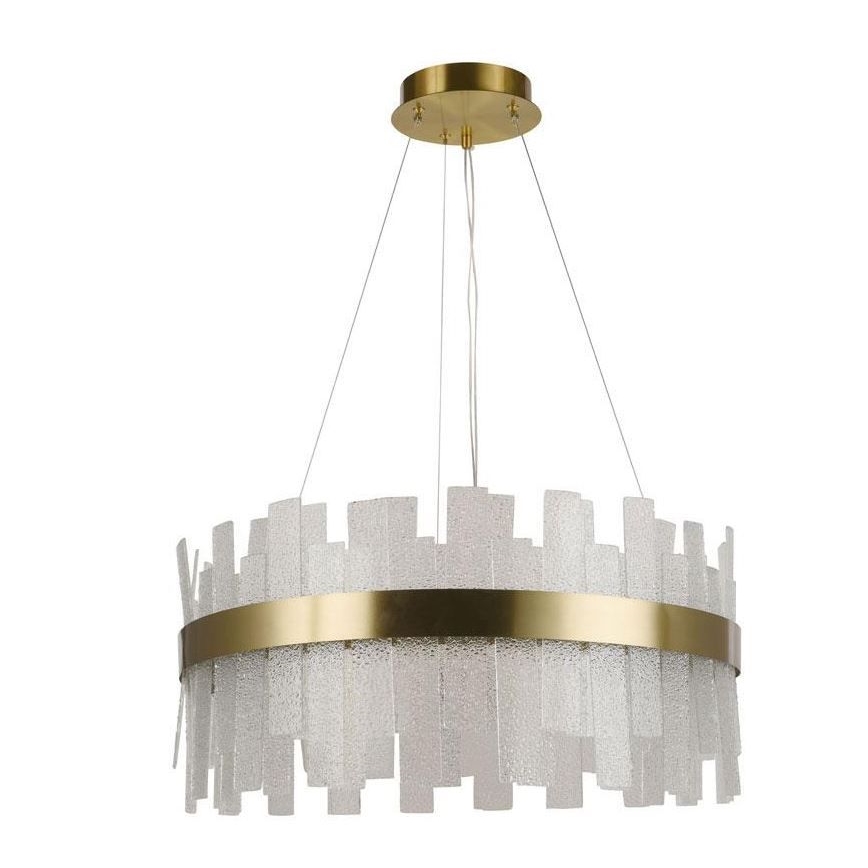 LED Stmívatelný křišťálový lustr na lanku LED/40W/230V 3000-6500K + dálkové ovládání