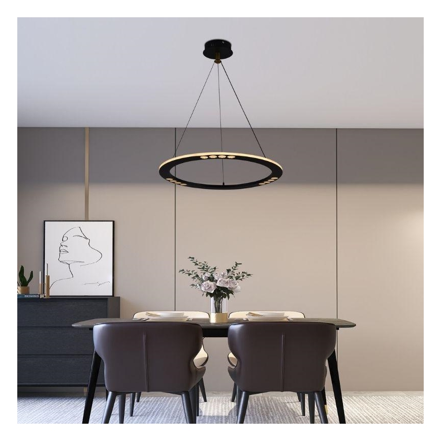 LED Stmívatelný lustr na lanku LED/40W/230V 3000-6500K + dálkové ovládání