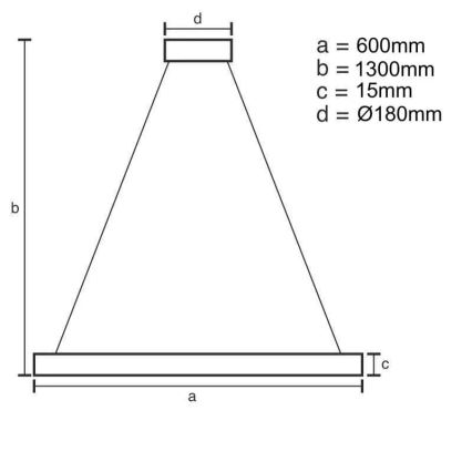 LED Stmívatelný lustr na lanku LED/40W/230V 3000-6500K + dálkové ovládání