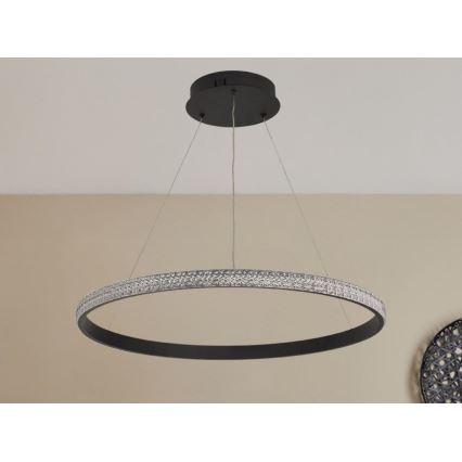 LED Stmívatelný lustr na lanku LED/40W/230V 3000-6500K + dálkové ovládání