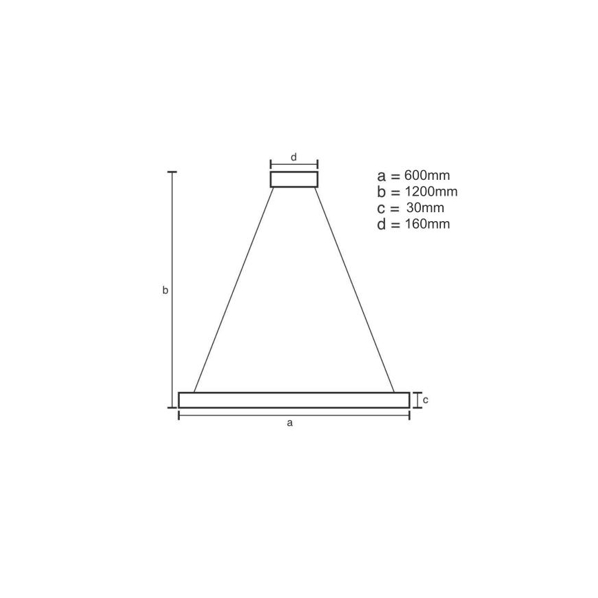 LED Stmívatelný lustr na lanku LED/40W/230V 3000-6500K + dálkové ovládání