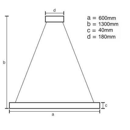 LED Stmívatelný lustr na lanku LED/40W/230V 3000-6500K zlatá + dálkové ovládání