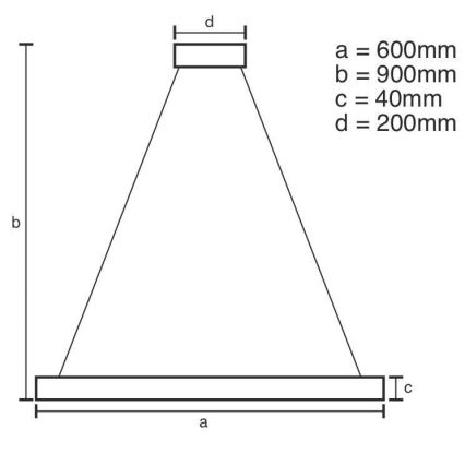 LED Stmívatelný lustr na lanku LED/42W/230V 3000-6500K + dálkové ovládání