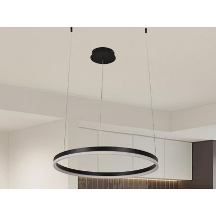 LED Stmívatelný lustr na lanku LED/42W/230V 3000-6500K pr. 60 cm + dálkové ovládání