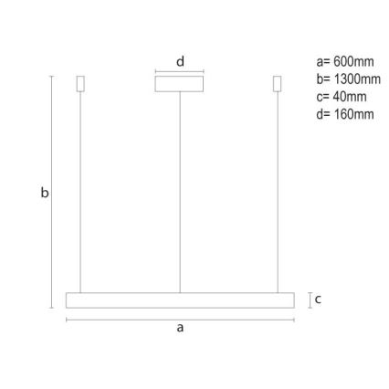 LED Stmívatelný lustr na lanku LED/42W/230V 3000-6500K + dálkové ovládání