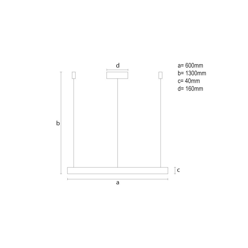 LED Stmívatelný lustr na lanku LED/42W/230V 3000-6500K + dálkové ovládání