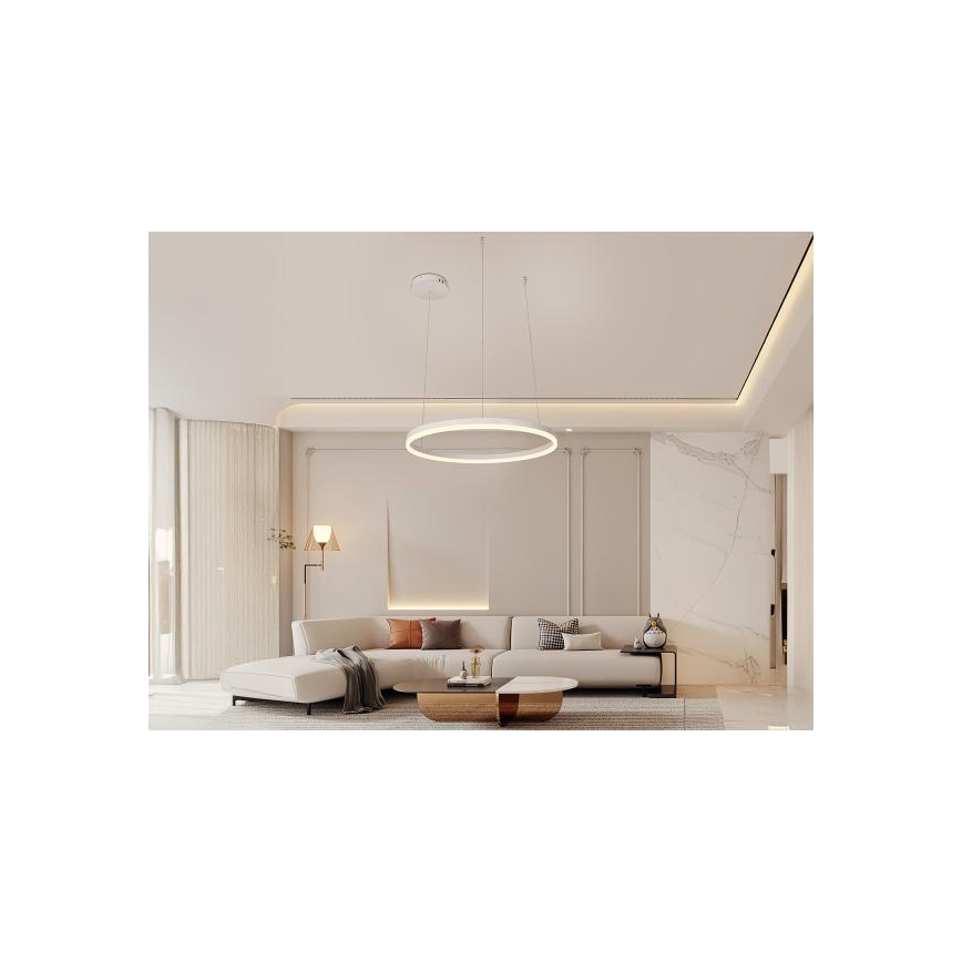 LED Stmívatelný lustr na lanku LED/42W/230V 3000-6500K pr. 60 cm + dálkové ovládání
